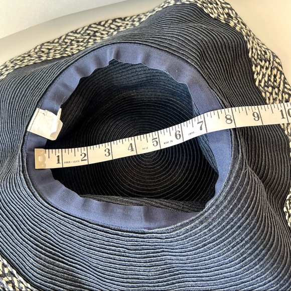 Floppy Navy Blue Paper Straw Sun Hat From Target - Picture 7 of 11